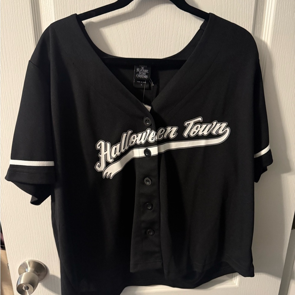 torrid Black Halloween Town Baseball Jersey Top